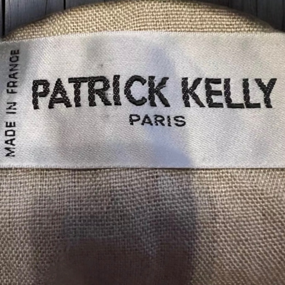 Vintage PATRICK KELLY Women’s 100% Linen Beige Jacket ~ Size 38 ~ MUSEUM WORTHY - Picture 3 of 16